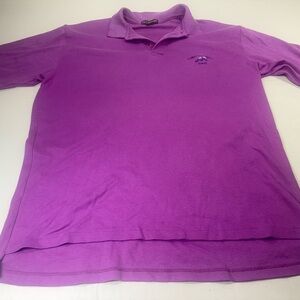 Vintage Duckster Made In USA Polo Shirt Men Lg Purple